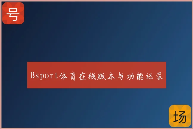 Bsport体育在线版本与功能记录